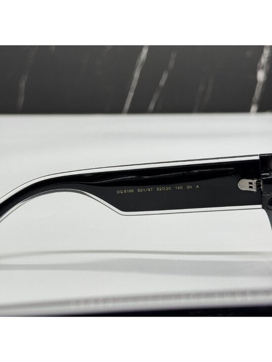 Dolce&Gabbana DG6186 501/87 Black Cat Eye Sunglasses Authentic NEW